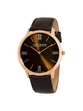 NWT Saint Honore Paris Wagram Quartz Brown Dial Men's Watch